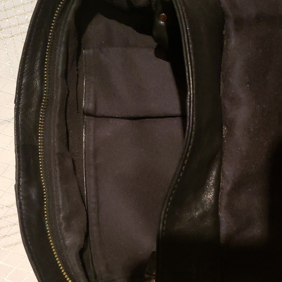 Charles David Designer Vintage Black Leather Hobo Shoulder Bag Handbag XL Used - Picture 9 of 17